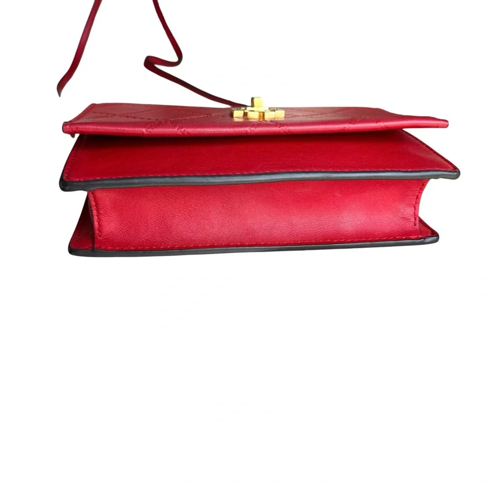 Tory Burch Georgia Turn Lock Mini Bag Red Crossbody